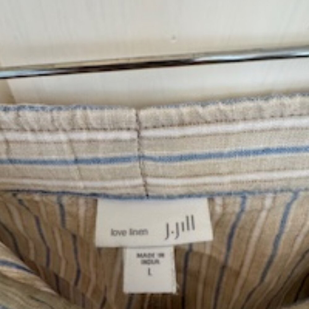 JJill Linen striped pants